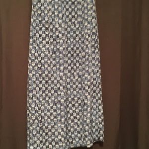 Michael Kors blue floral maxi skirt -S